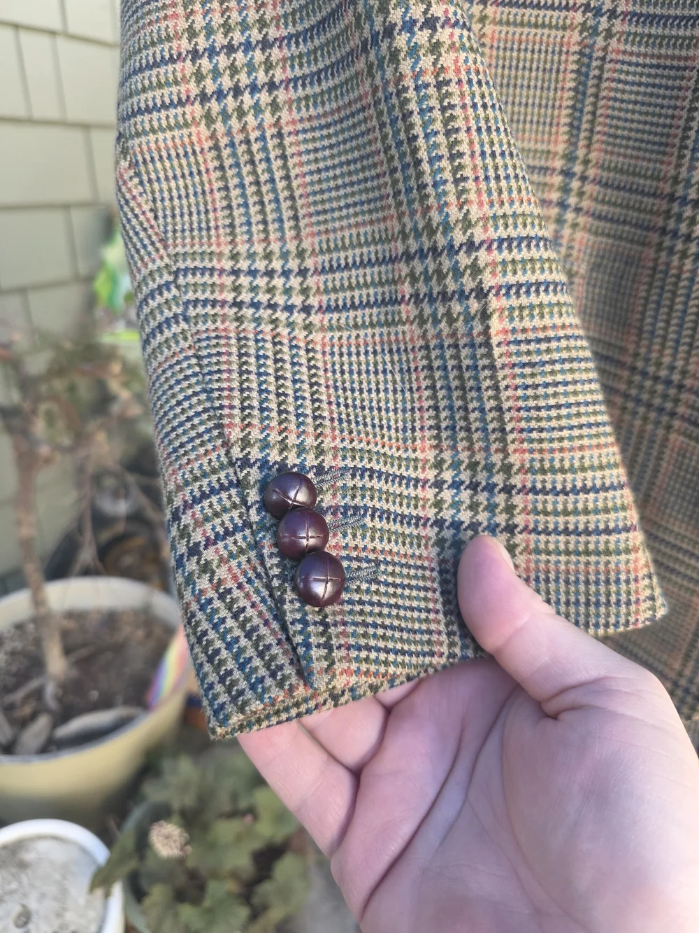 Classic Wool Avoca Plaid Men's Blazer - Brown Multi